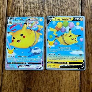 Flying pichachu v and Vmax